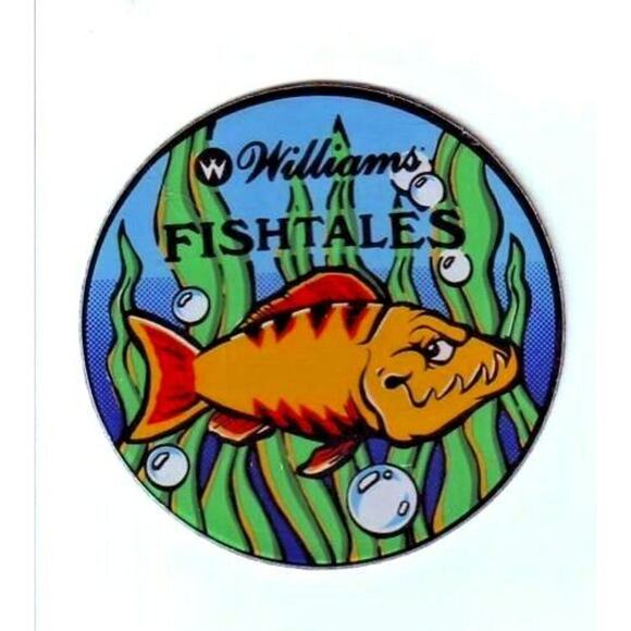 Fish Tales Pinball Promo Plastic Coaster Original 1992 NOS Swims Right Vintage - Picture 1 of 2